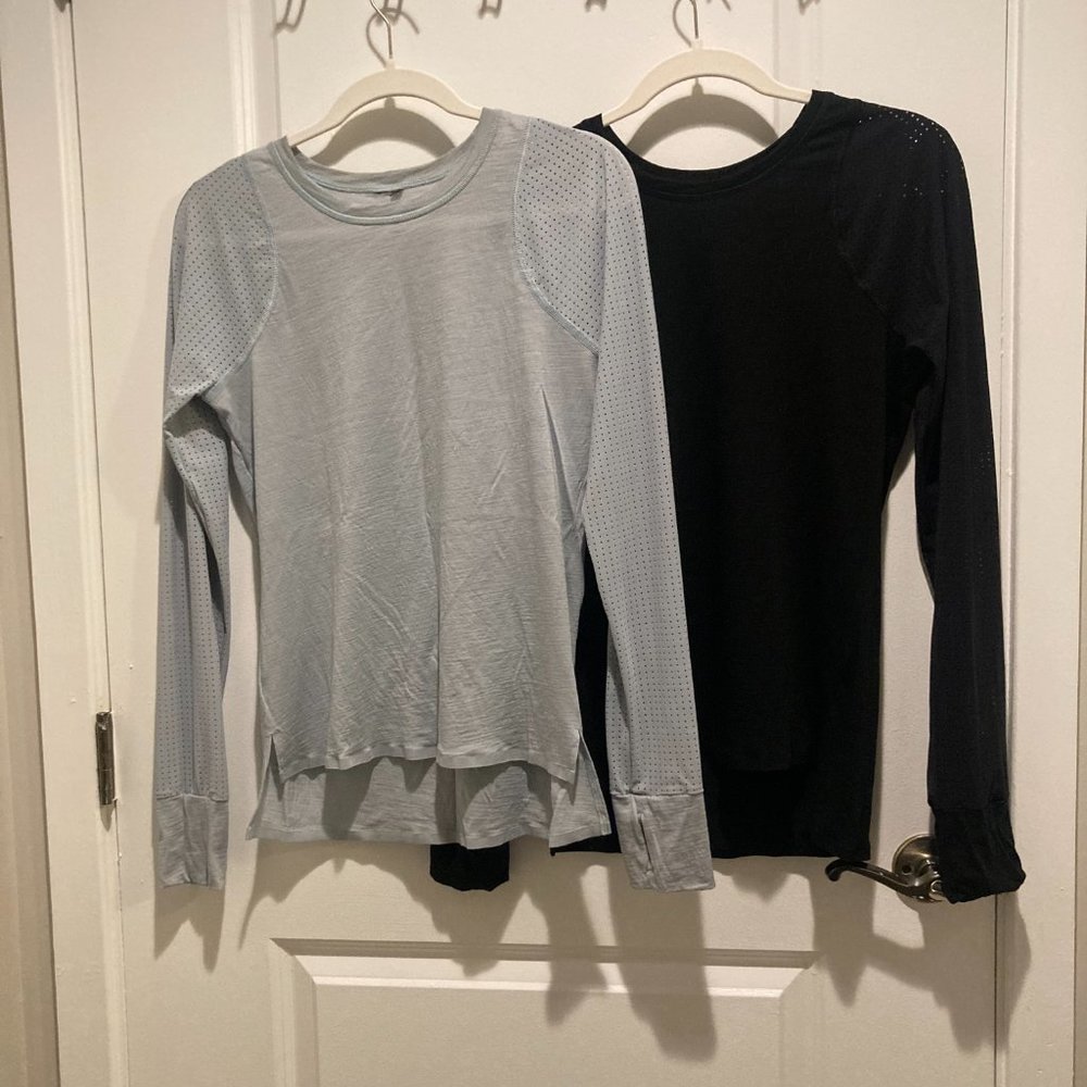 Two Sweaty Betty Breeze Merino Long Sleeve Running Tops